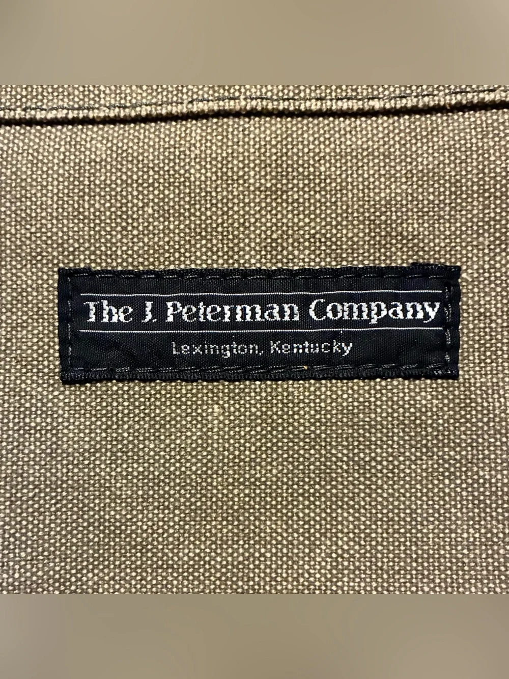 **NWOT** J. PETERMAN COMPANY HEAVY CANVAS/ LEATHER BACKPACK